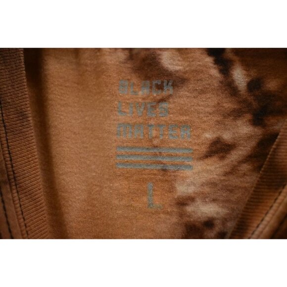 Men's Black Lives Matter Freedom 2020 Custom Bleach Dye T-Shirt Size L - Picture 3 of 4